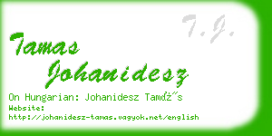 tamas johanidesz business card